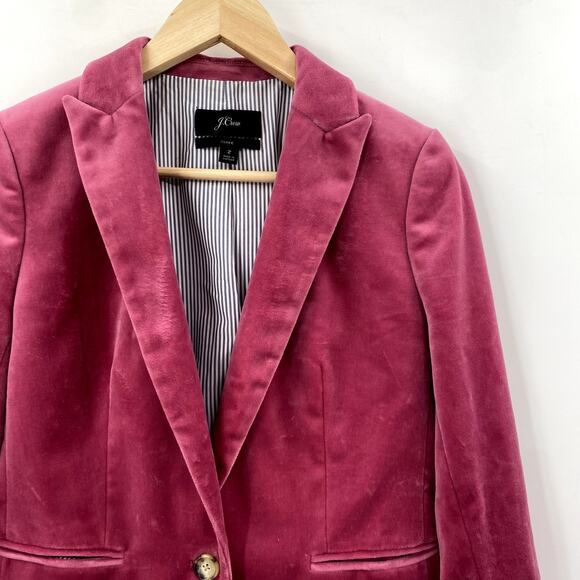 J. Crew Parke Velvet Blazer, dusty rose pink - Picture 3 of 9